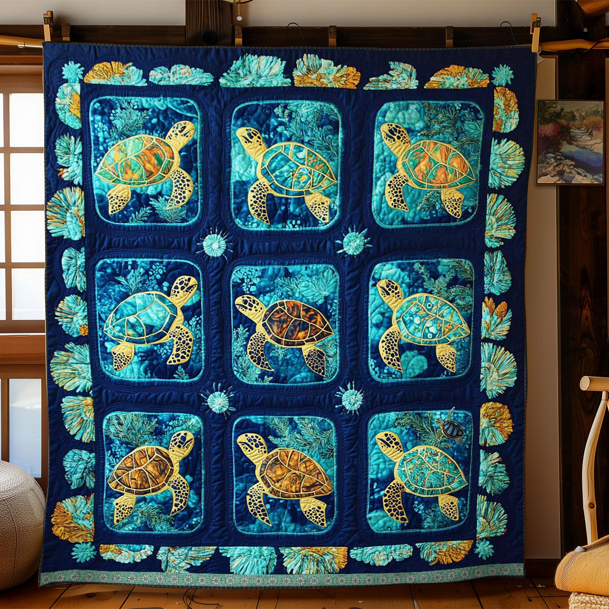 Turtle WJ0310023CL Quilt Blanket