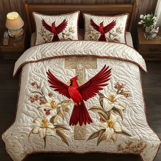 Graceful Cardinal XR2202002CL Quilted Bedding Set