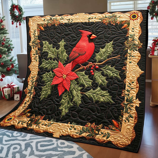 Christmas Cardinal WP1511005CL Quilt Blanket