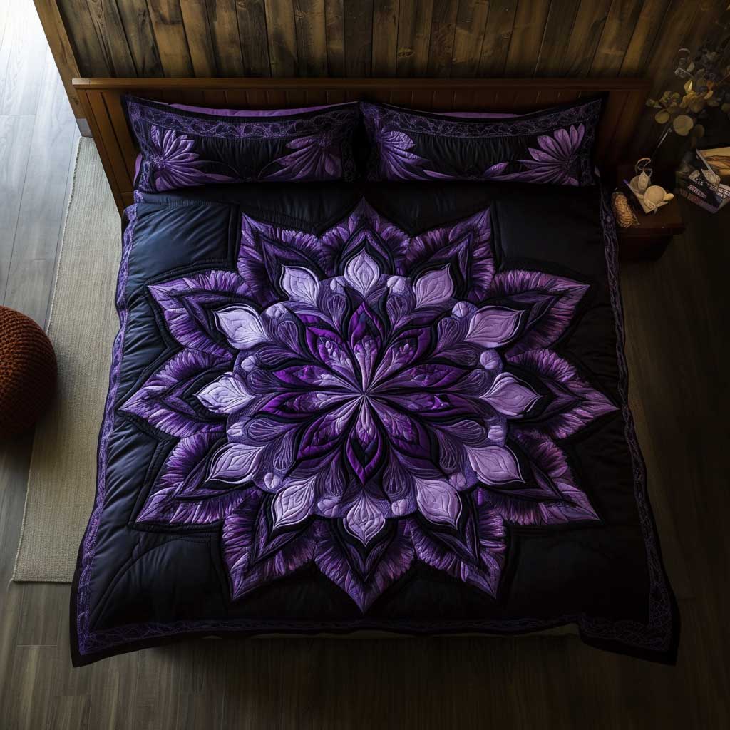 Enchanted Flower WN1702040CL Quilted Bedding Set
