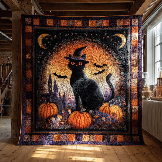 Enchanted Cat Night CW1109047CL Quilt Blanket