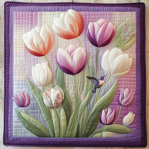 Tulip Flower WY1811021CL Quilt Blanket