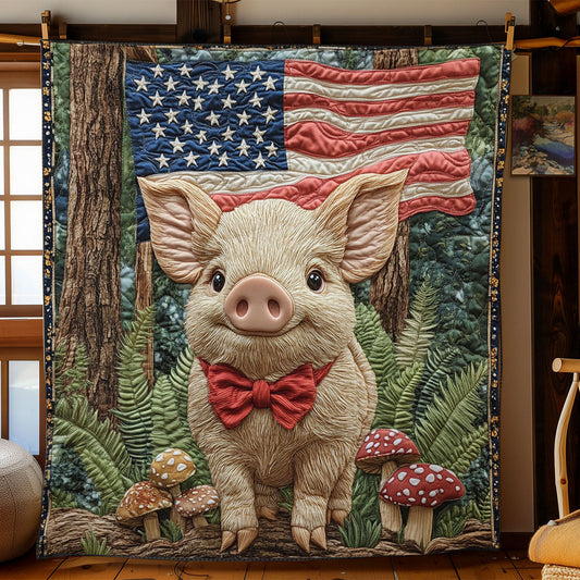 Adorable Piggy CP1905034CL Quilt Blanket