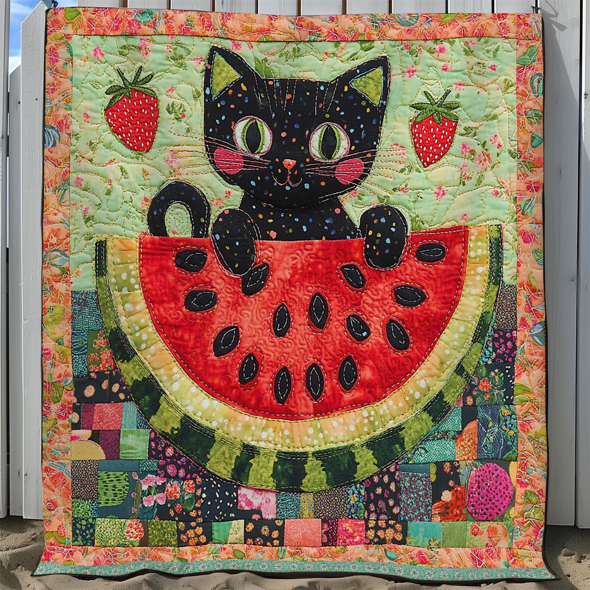 Playful Cat XB0703013CL Quilt Blanket