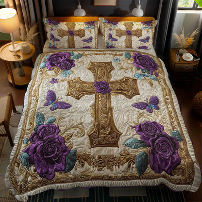Faithful Cross WN1202067CL Quilted Bedding Set