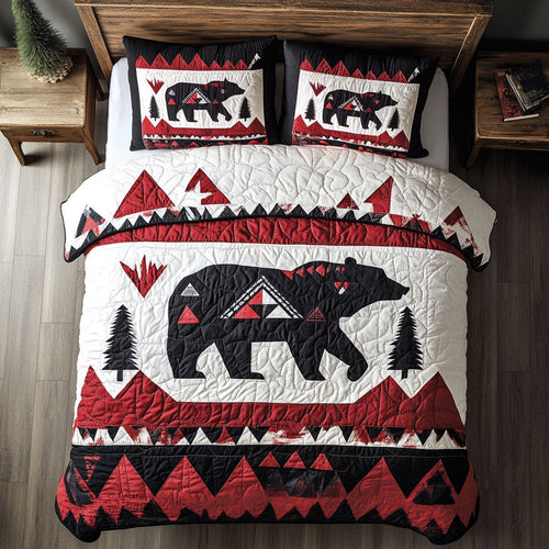 Native American Bear WY1802040CL Quilted Bedding Set