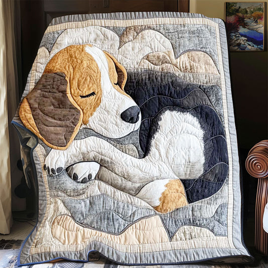 Adorable Sleeping Beagle WP0602010CL Quilt Blanket