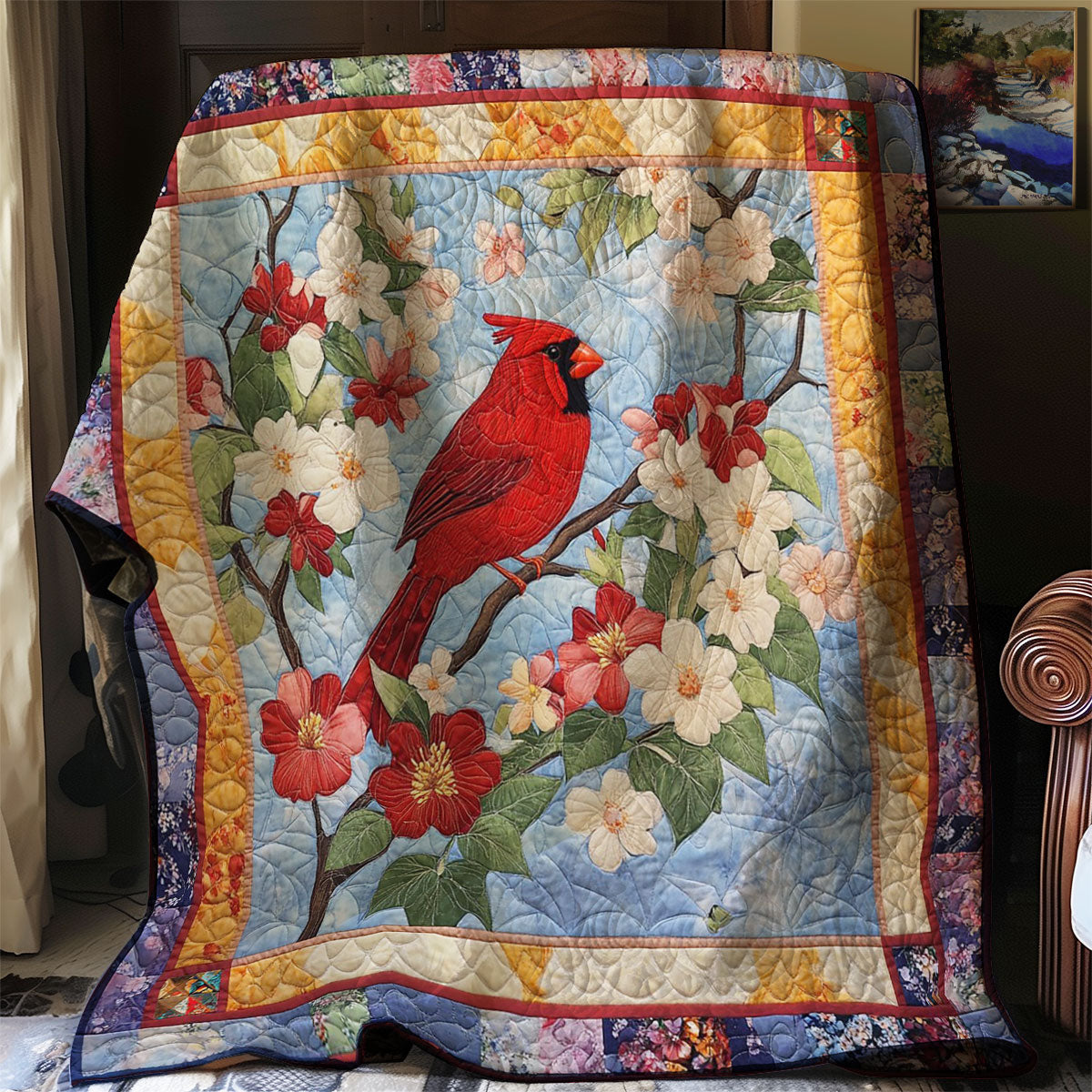 Cardinal Bloom WJ2012004CL Quilt Blanket
