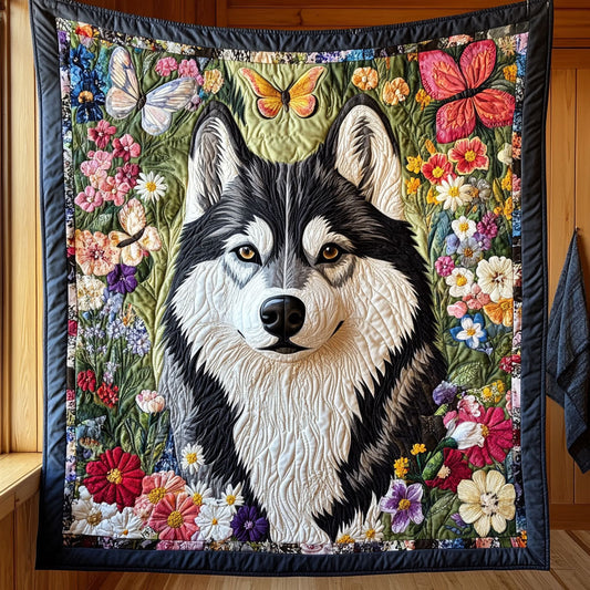 Butterfly Breeze Husky  CP1208080CL Quilt Blanket