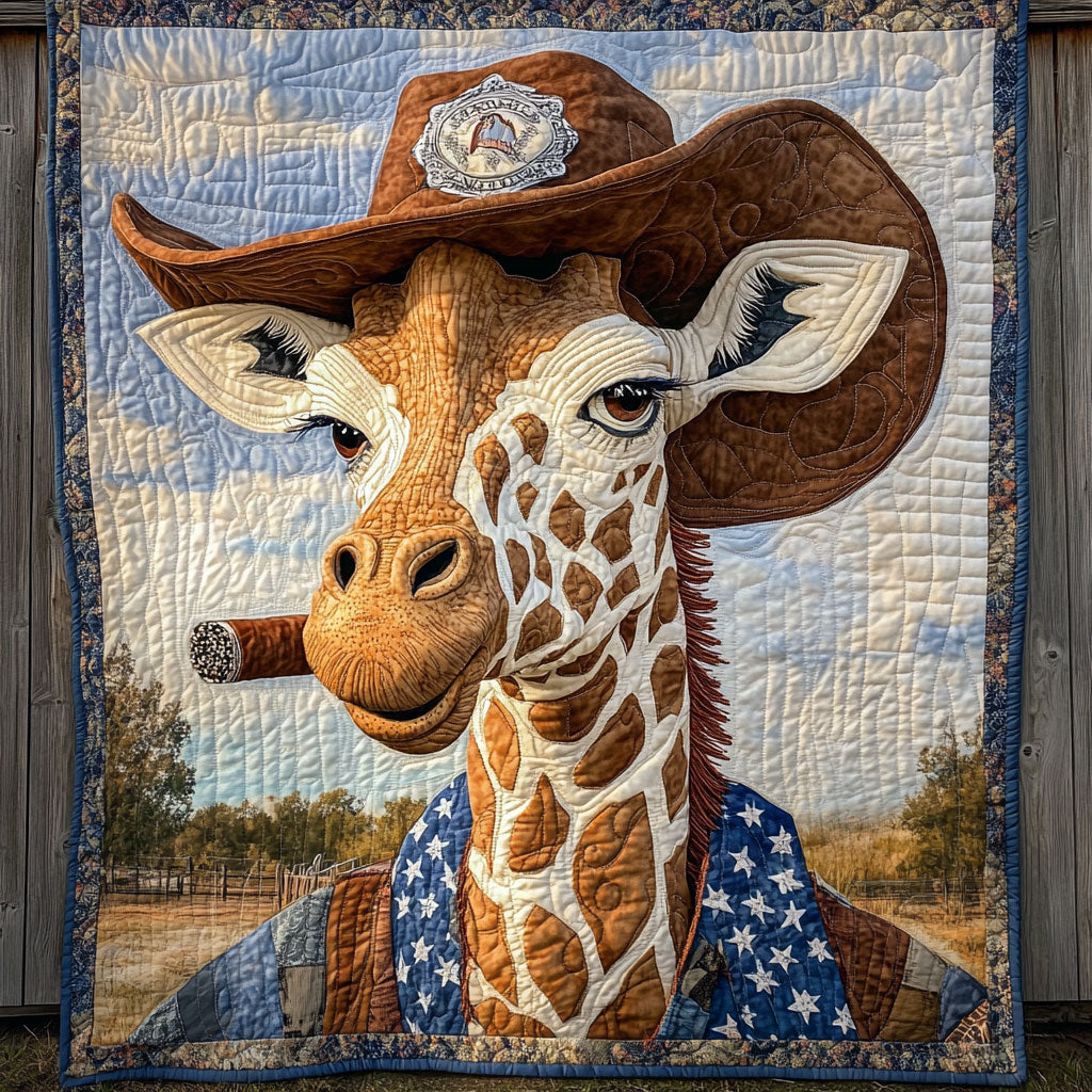 Cowboy Giraffe CW1605157CL Quilt Blanket
