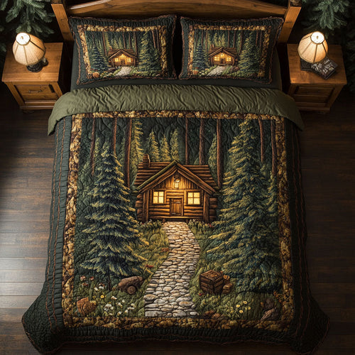 Mystic House In Forest WY1202048CL Quilted Bedding Set