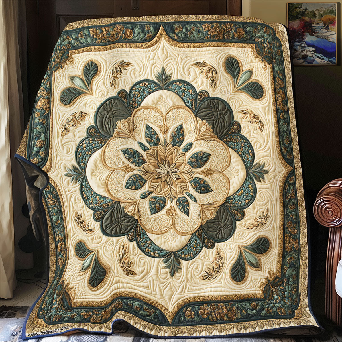 Abstract Flower WY2702034CL Quilt Blanket