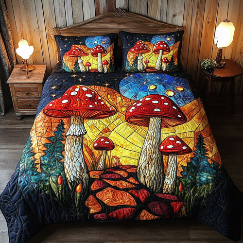 Mushroom Sunburst WJ1902027CL Quilted Bedding Set