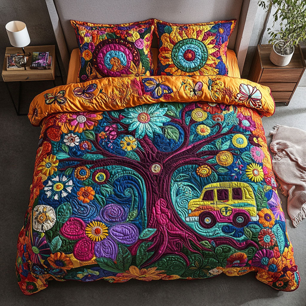 Hippie Forest WY1902014CL Quilted Bedding Set