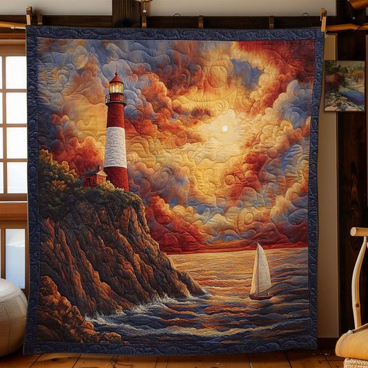 Burning Sky Lighthouse WN0502033CL Quilt Blanket