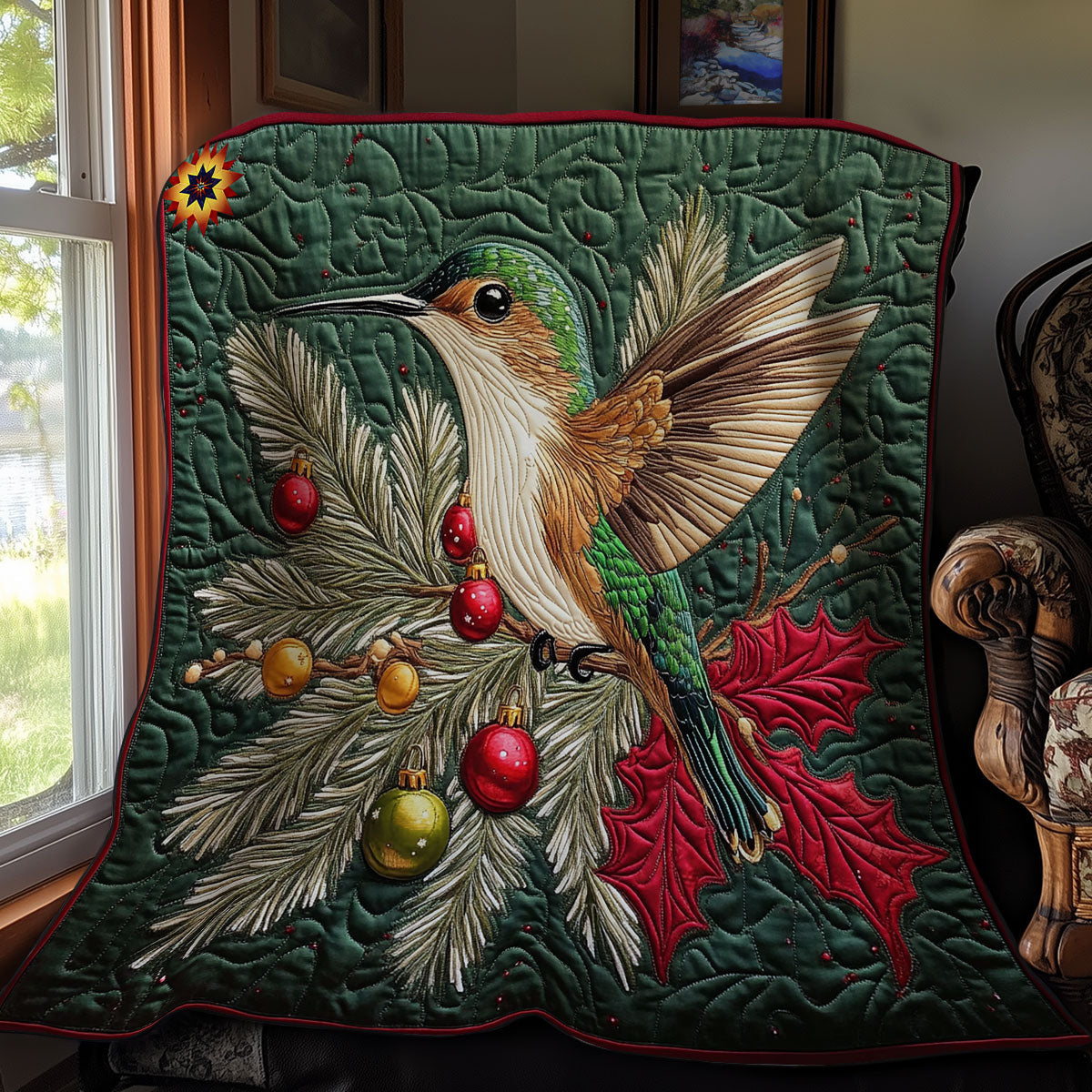 Christmas Hummingbird WY2911009CL Quilt Blanket
