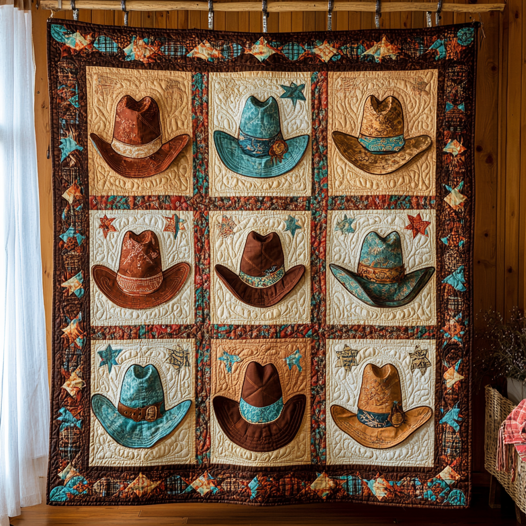 Cowboy Hats WG1001009CL Quilt Blanket