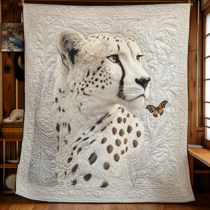 Beautiful White Cheetah WY1401025CL Quilt Blanket