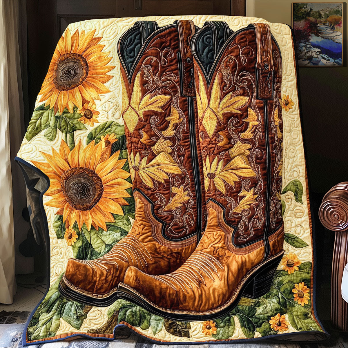 Cowboy Boots WX2301008CL Quilt Blanket