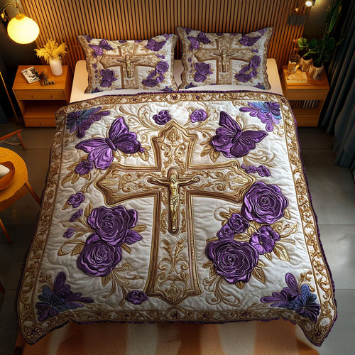 Heavenly Cross WN1202071CL Quilted Bedding Set