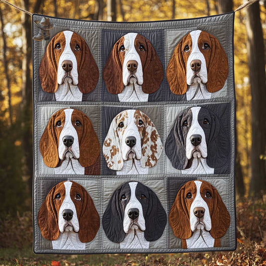 Classic Basset Hound WN2910044CL Quilt Blanket