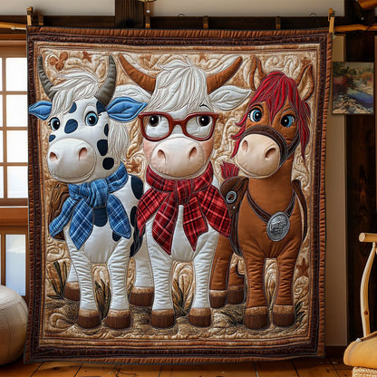 Cow In Cowboy Style WY1701031CL Quilt Blanket