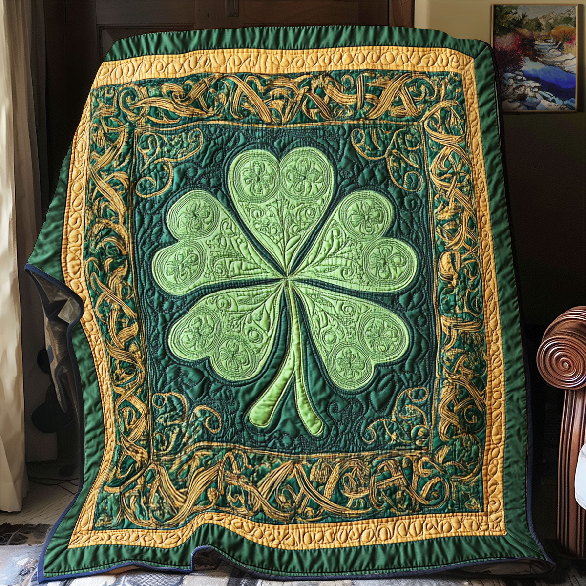 Lucky Clover WX0601024CL Quilt Blanket
