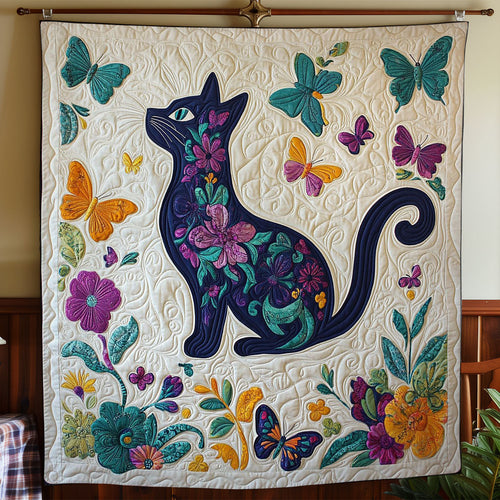Cat Flower WY1002025CL Quilt Blanket