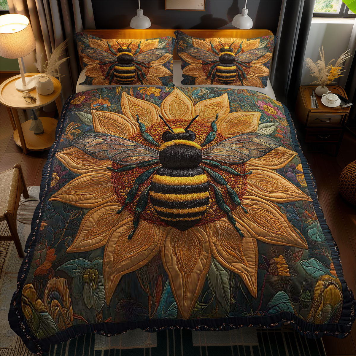 Rustic Bee WN1202078CL Quilted Bedding Set