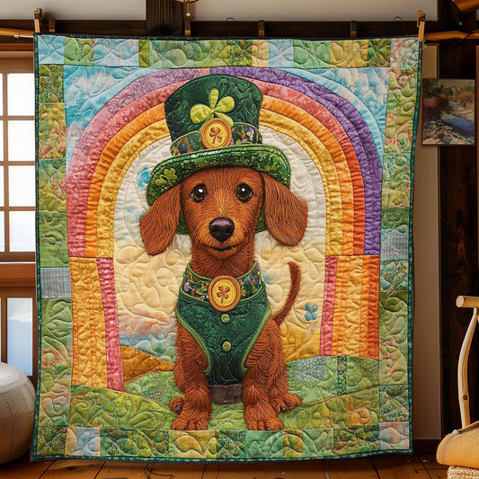 Lucky Dachshund WN2712010CL Quilt Blanket