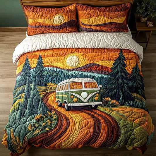 Forest Escape Camper Car WN1202033CL Quilted Bedding Set
