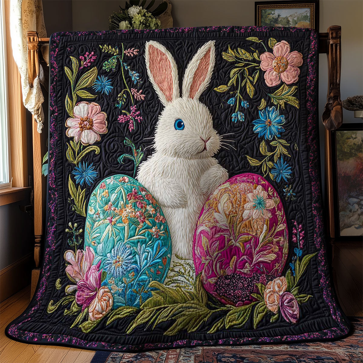 Rabbit? Festive Nest WN1501040CL Quilt Blanket