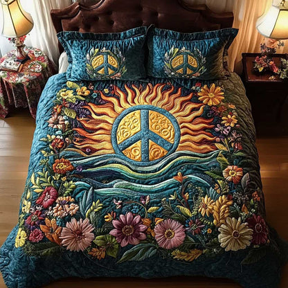 Waves Of Peace WN1202045CL Quilted Bedding Set