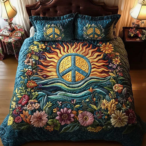 Waves Of Peace WN1202045CL Quilted Bedding Set