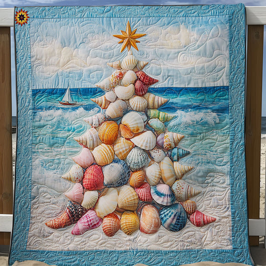 Sea Shell Christmas Tree WY2711035CL Quilt Blanket