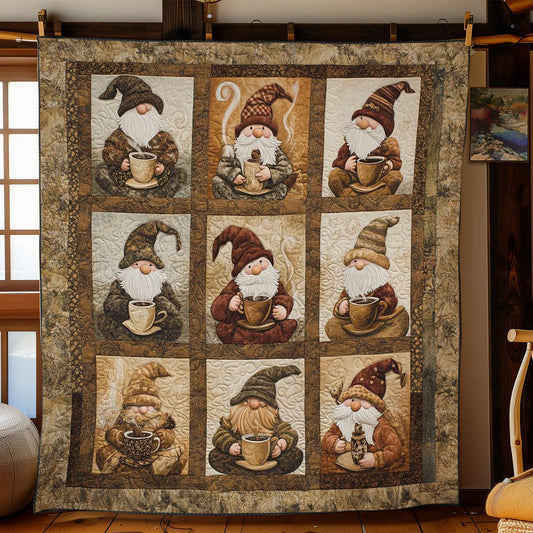 Brewed Bliss Gnome WN2612002CL Quilt Blanket