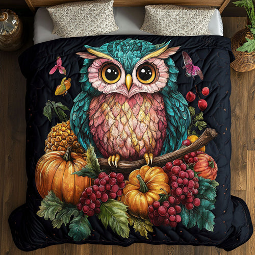 Owl Pumpkin WT1102008CL Quilted Bedding Set