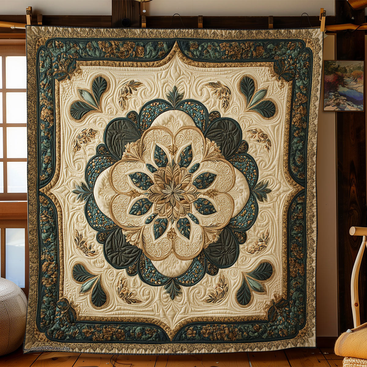 Abstract Flower WY2702034CL Quilt Blanket