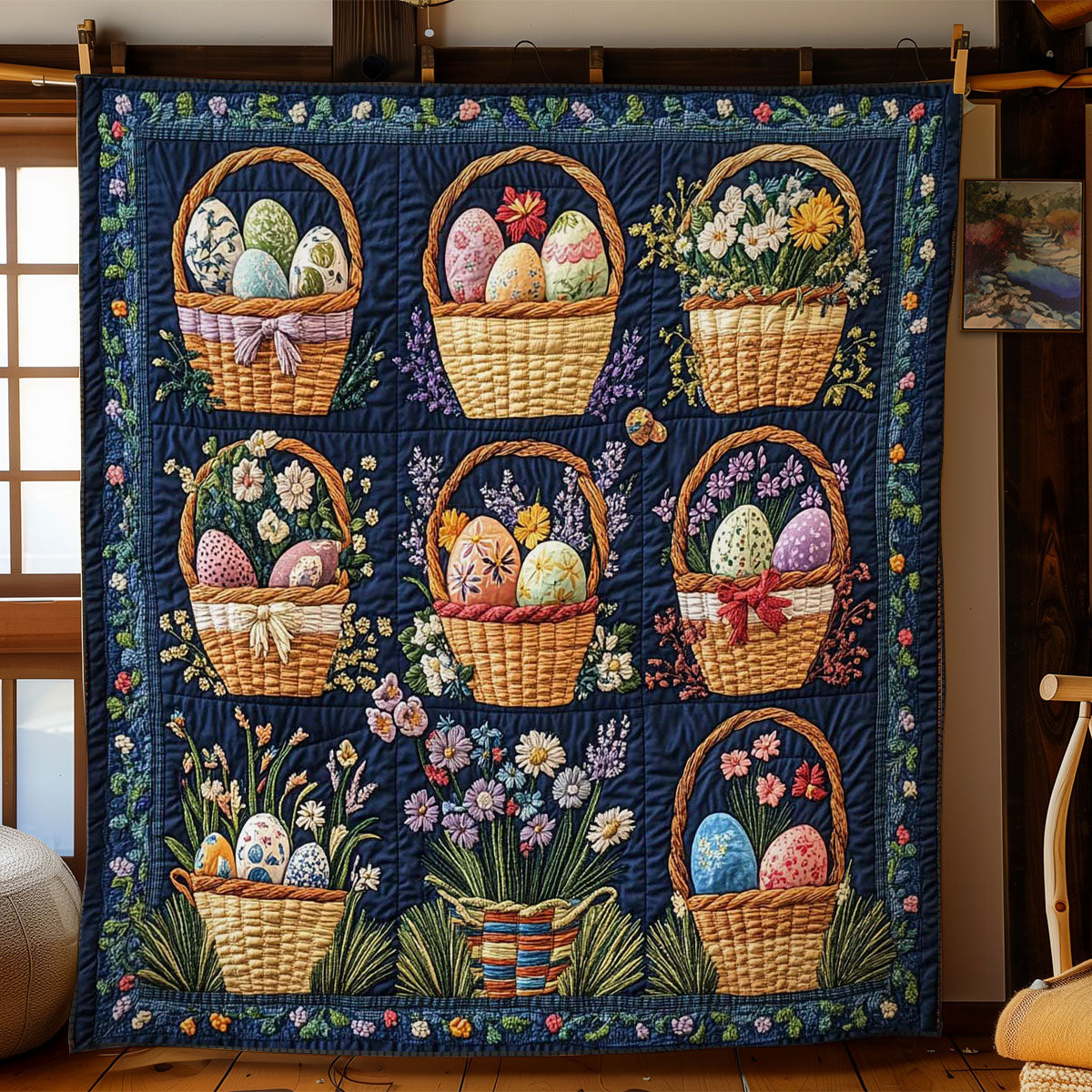 Easter Delight Collection WN1501013CL Quilt Blanket
