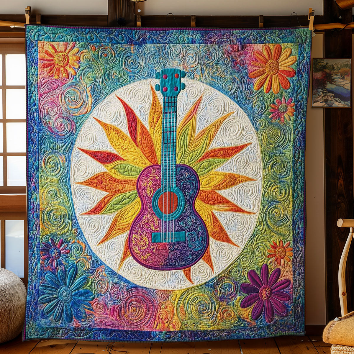 Guitar Of Peace WN1001022CL Quilt Blanket