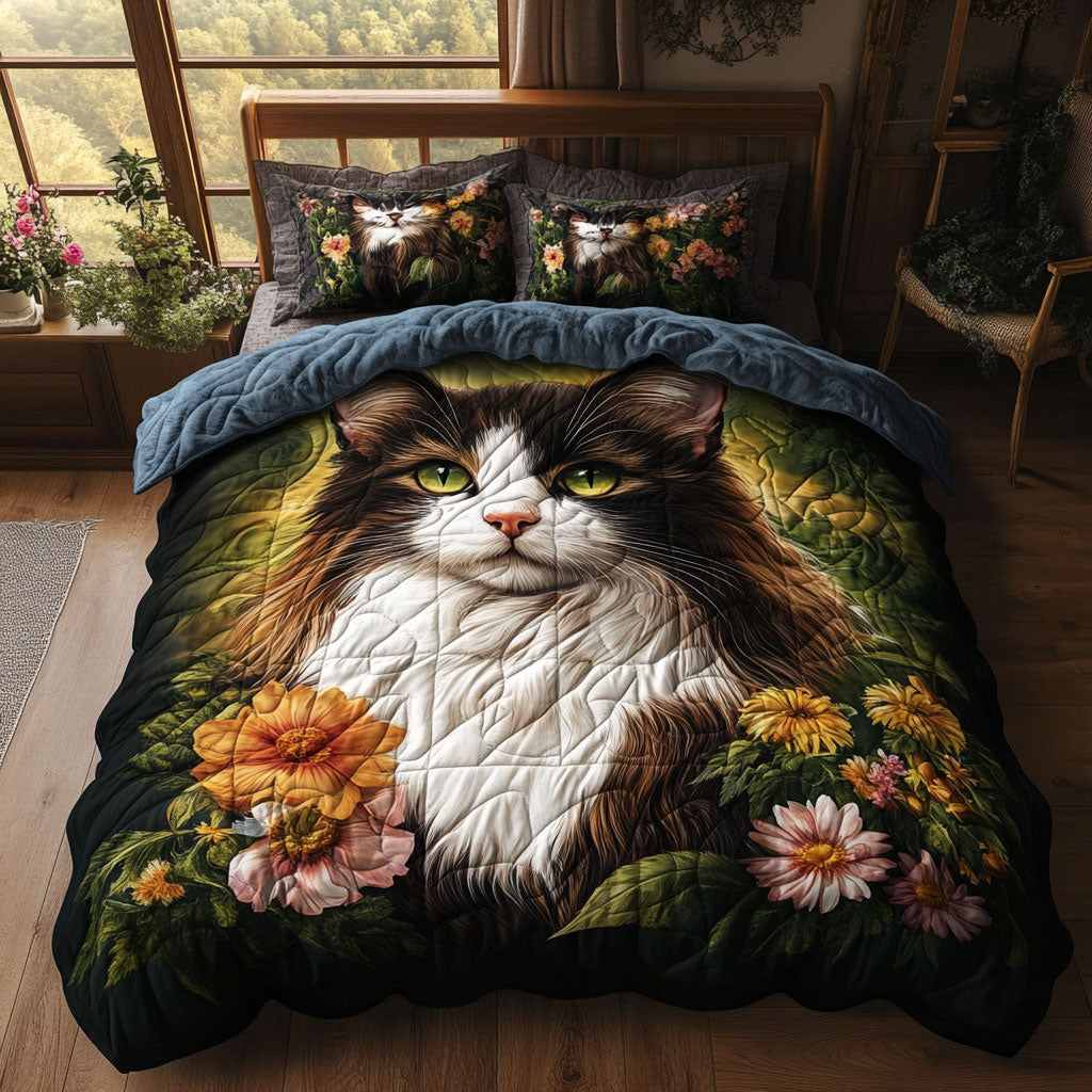 Maine Coon Flower WT1402003CL Quilted Bedding Set