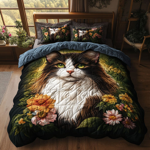 Maine Coon Flower WT1402003CL Quilted Bedding Set