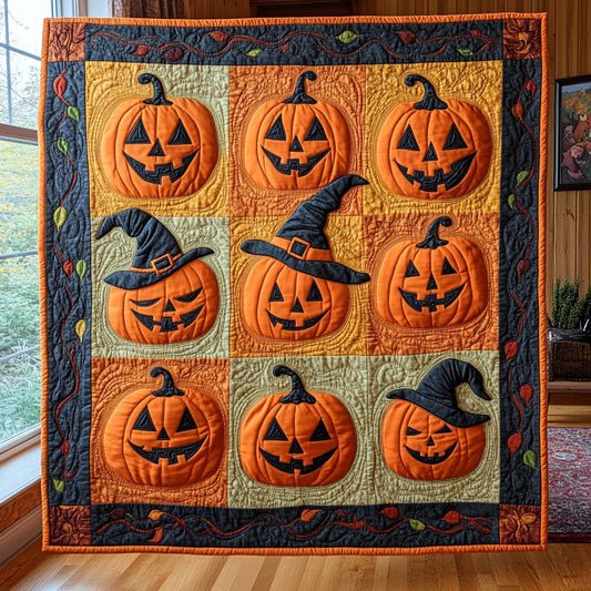 Witchy Pumpkin CP1107006CL Quilt Blanket