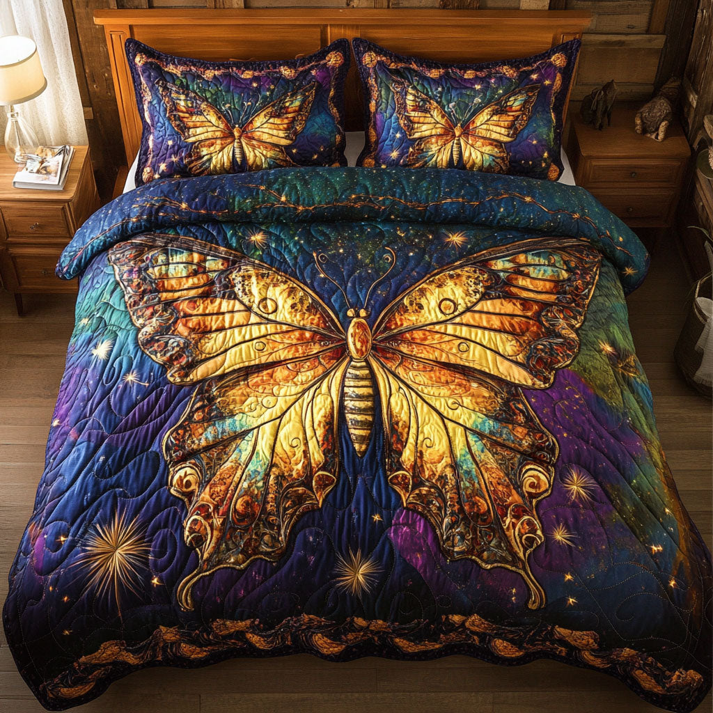 Majestic Butterfly WY1202038CL Quilted Bedding Set