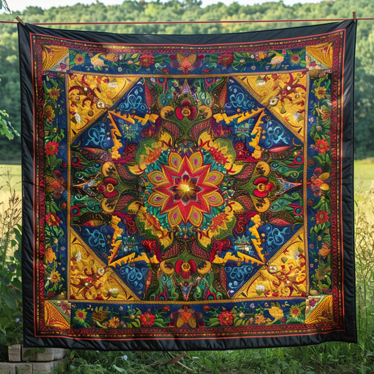 Floral Flames Of Bloom WN1909024CL Quilt Blanket
