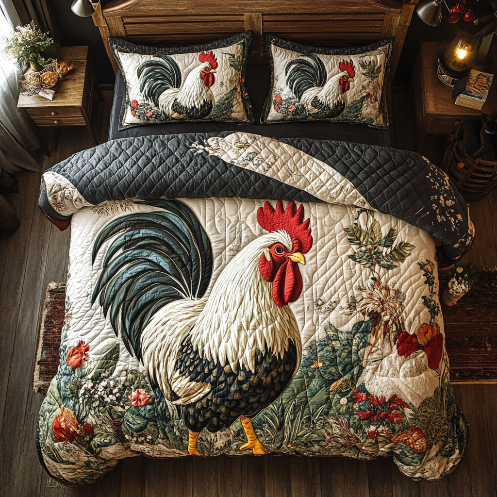Chicken WY1802035CL Quilted Bedding Set