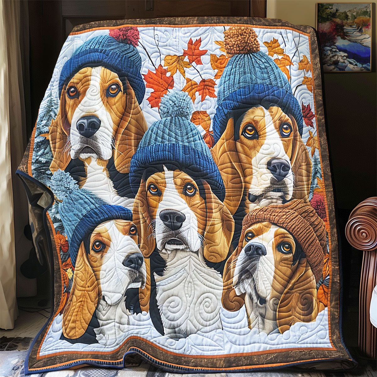 Winter Of Dachshund WY0202089CL Quilt Blanket
