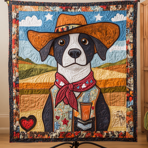 Cowboy Dog WG1601067CL Quilt Blanket