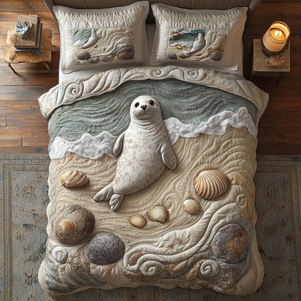 Baby Seal Beach WT2702020CL Quilted Bedding Set