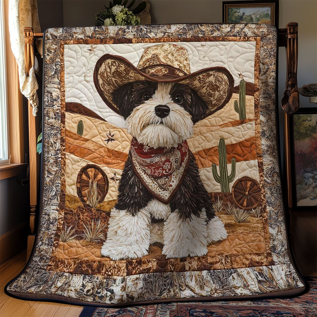 Western Schnauzer WN0901002CL Quilt Blanket